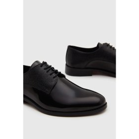 Resim D'S Damat Siyah Smokin Ayakkabı Erkek Kısa Topuklu Şık Tasarım ile Modern Görünüm 4HS09S127689M 