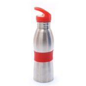 Resim Vadi Pipetli Paslanmaz Çelik Su Matarası Kırmızı 600 ml 