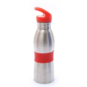 Resim Vadi Pipetli Paslanmaz Çelik Su Matarası Kırmızı 600 ml 