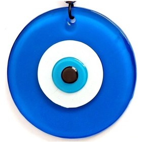 Resim Deri Ipli Nazar Boncuklu Tasarım Harikası Mavi Duvar Süsü 