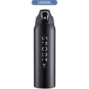 Resim Obay 1500 ml Paslanmaz Çelik Su Şişesi Seyahat Termos Şişesi Büyük Kapasiteli Taşınabilir Açık Şişe Koru 
