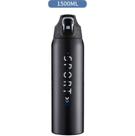 Resim Obay 1500 ml Paslanmaz Çelik Su Şişesi Seyahat Termos Şişesi Büyük Kapasiteli Taşınabilir Açık Şişe Koru 
