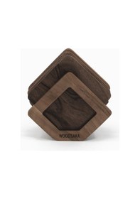 Resim Woodsaka Üçgen Bardak Altlığı - Özel Kutusu Ve 8 Bardak Altlığı Ahşap 