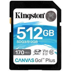 Resim Kingston Canvas Go Plus SDG3/512 GB SD Hafıza Kartı 