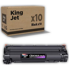 Resim Kingjet Hp Uyumlu 36a Cb436a Standart Kapasiteli 10'lu Paket Çipli Muadil Toneri M1120w 