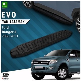 Resim S-dizayn Ford Ranger 2 Evo Siyah Yan Basamak 193 Cm 2006-2013 A+ Kalite 