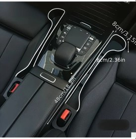 Resim Chuangyinshop Siyah, 2 Parça Çift Fonksiyonlu Araç Ana Ve Yedek Sürücü Depolama Kutuları Ön Arka Koltuk Arası Düzenleyici Araç İçi Aksesuar Saklama 