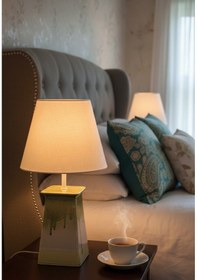 Resim Dekoratif Dikdörtgen Konik Abajur Abj0009 