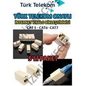 Resim 5 Adet Rj 45 Soketi Ara Birleştiricisi Rj 45 Lan Ara Soketi 