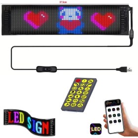 Resim iPixel Color LED Matrix Panel Esnek USB Kumandalı App Kontrol Ios Androıd Ipixel Color 