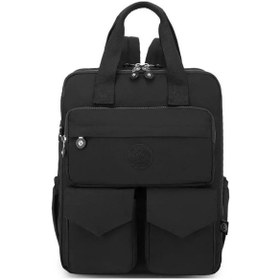 Resim Smart Bags Büyük Boy Krinkıl Kumaş Sırt Çantası-2022-1175 Siyah 