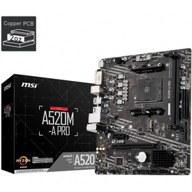 Resim ELEKTRİK DOKTORU Msi A520M-A Pro Ddr4 4600Mhz 1Xhdmi 1Xdvi 1Xm.2 Usb 3.2 Matx Am4 (Amd Am4 5000/4000 /3000 Serisi İ 