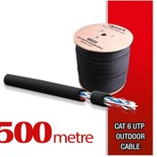 Resim Qport Yüksek Bakır Utp 23Awg 0.58 MM Dış Ortam Cat6 Outdoor Kablo 500 Metre 