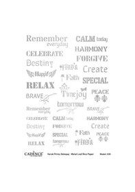 Resim Cadence Gümüş Varak Pirinç Dekoapaj Kağıdı - Model 35 