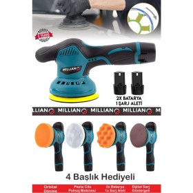 Resim 58 V Orbital 6 Kademeli Otomatik Şanzıman Devir Ayarlı Zımpara Cila Pasta Parlatma Polisaj Makinesi 