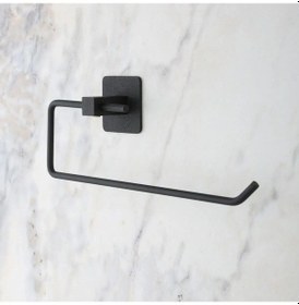 Resim By Nevser Kendiliğinden Yapışkanlı Siyah Paslanmaz Metal Rulo Havluluk Aparat Diğer 