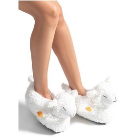 Resim Kuzu Kadın Hayvanlı Panduf Beyaz 36/41 Beyaz 