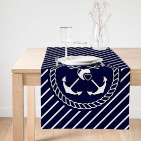 Resim Renkli Zemin Üzerinde Çapa Desenli Dijital Baskılı Özel Tasarım Süet Runner 