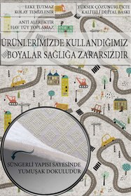 Resim G&C HOME SÜNGERLİ YUMUŞAK ÇOCUK, Oyun halısı dijital baskılı, kaymaz taban, Yıkanabilir 