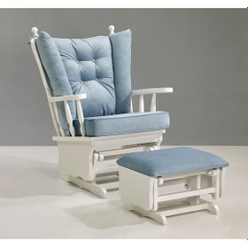 Resim Meltem Kids Sallanır Emzirme Dinlenme Koltuğu Sallanan Sandalye Sallanan Koltuk + Markiz (Beyaz-Soft Mavi 3020) 