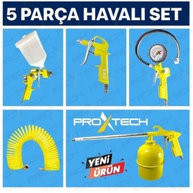 Resim Kompresör Havalı El Aletleri Seti 5 Parça Havalı Boya Ve Havalı Set 5 Parça 