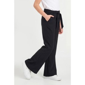 Resim Joy Kids Kız Çocuk Bağlamalı Kumaş Pantolon (9-14YAŞ) (Siyah-Krem) 
