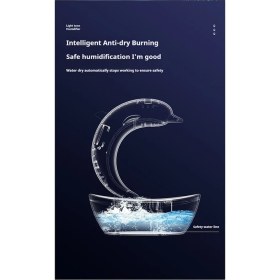 Resim Dolphin Su Damlacık Nemlendiricisi Bluetooth Hoparlör, Işık Tonu Nemlendirici, Renkli Işıklar (Yurt Dışından) 