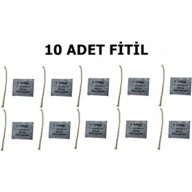 Resim Benzinli Çakmak Fitili - Zippo Tarz Çakmaklar Için Fitili 10LU Paket 