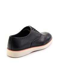 Resim Bambi Siyah Antik Deri Erkek Oxford Ayakkabı E01054182741 