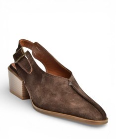 Resim Fox Shoes Y654307302 Kahverengi Hakiki Deri Süet Kalın Topuklu Western Ayakkabı Kahverengi 