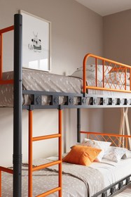 Resim ARGİMO Metis Genç Çocuk Yatak Odası Metal Ranza Ve Karyola 90x200 