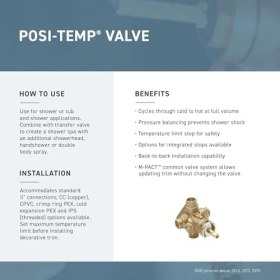Resim T2473EPBL Posi-Temp Basınç Dengeleyici Eco-Performance Modern Küvet ve Duş Perdesi, Vanasız Mat Siyah 