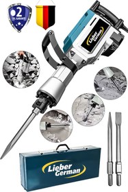 Resim Lieber German Profesyonel 16 Kg 65 Mm Büyük Tip Metal Çantalı Kırıcı Keski Ve Murç Hediyeli 