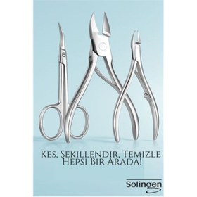 Resim Skygo 3’lü Paslanmaz Manikür Seti – Tırnak Makası, Et Pens, Kavisli Makas | Evde Profesyonel Bakım 