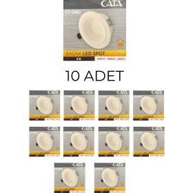 Resim Cata CT-5260 Başak LED Spot 8W 3 Renk- 10’lu Paket 