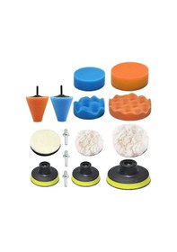 Resim 15pcs Parlatma Pedleri Sünger Yün Ağda Parlatma Pedleri Seti, 3 Parça M10 Matkap Adaptörleri İle Araba Parlatma, Zımparalama 