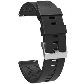 Resim Mobicas Samsung Galaxy Watch Active 2 (44mm) Için Siyah 20mm Içi Desenli Silikon Kordon-23 