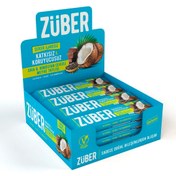 Resim ZÜBER Chia, Hindistan Cevizi Meyveli Bar, 40g (12 Adet) 