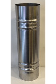 Resim RENUZU Pelet Soba Borusu Yükseklik 35 cm Çap 10,5 cm Paslanmaz Krom 304 Kalite 