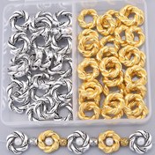 Resim 20/40 adet Boncuk Hoop Spacer Charms Altın Vintage Alaşım Aksesuarlar DIY Küpe Kolye Bilezik Takı El Yapımı İp Dolgu Boncukları ve Bağlantı Elemanları Telefon Zinciri Anahtarlık Giysi El Sanatları 