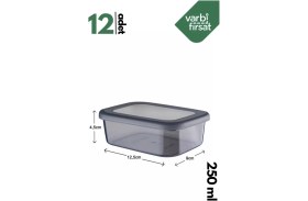 Resim VarBiFırsat 12'li Saklama Kabı, Kahvaltılık ve Erzak Kabı 