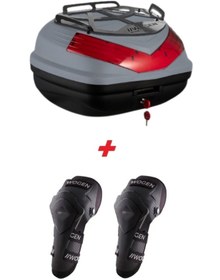 Resim WOGEN WG50 BASİC METAL BAGAJLI ÇANTA (NARDO GRİ) + KARBON DİZLİK HEDİYELİ 