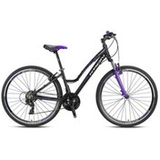 Resim Kron TX100 Lady 28 Jant Trekking Bisiklet Mat Füme Mor Lila 38 cm 