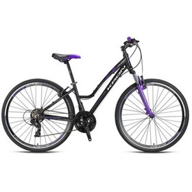 Resim Kron TX100 Lady 28 Jant Trekking Bisiklet Mat Füme Mor Lila 38 cm 