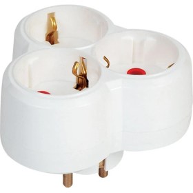 Resim Mutlusan Topraklı Üçlü Golyat Fiş Priz Yonca Tip Sıva Üstü 