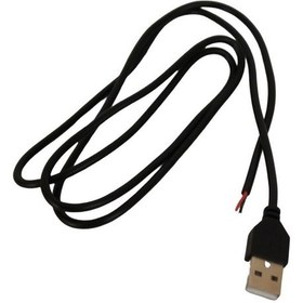 Resim 100 Cm Usb Erkek Kablo 2 Amper Ucu Açık Usb Kablo 