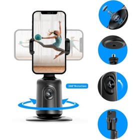 Resim Hobimtek P01 360° Hareket Algılayıcı Sensörlü Akıllı Çekim Selfie Video Takip Tripodu Gimbal Telefon Vlog 