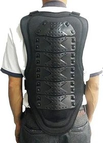 Resim Armor Qtrees Yetişkin Motosiklet Arazi Sürüş Zırh Yelek Göğüs Sırt Omurga Koruyucu Donanım (Siyah, S) 