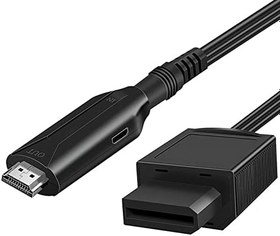 Resim 2'si 1 arada Wii - HDMI Adaptör Dönüştürücü ve HD Kablosu için, Nintendo Wii /WiiU Oyun Konsolları ile Uyumlu, HDTV Monitör 1080P Yüksek Çözünürlüklü 1M Kablo Kabloları Entegre Dönüştürme Adaptörü 