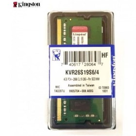 Resim KINGSTON KVR26S19S6/4, 4Gb, 2666Mhz, DDR4, Sodimm Notebook RAM, 1,2V, CL19 KINGSTON